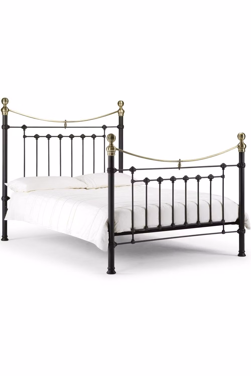 Julian Bowen Victoria Metal Bed Frame in Black and Gold, Double 140 x 200 cm – 2