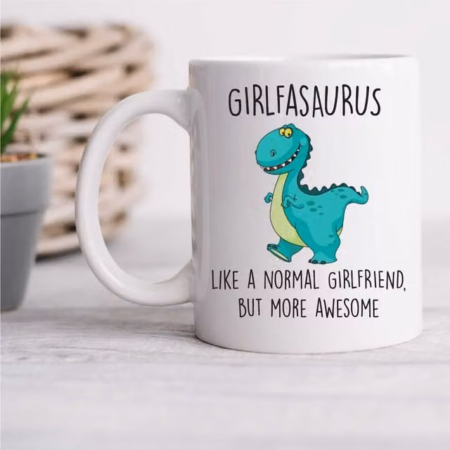 60 Second Makeover Limited Girlfasaurus Ceramic Mug in White