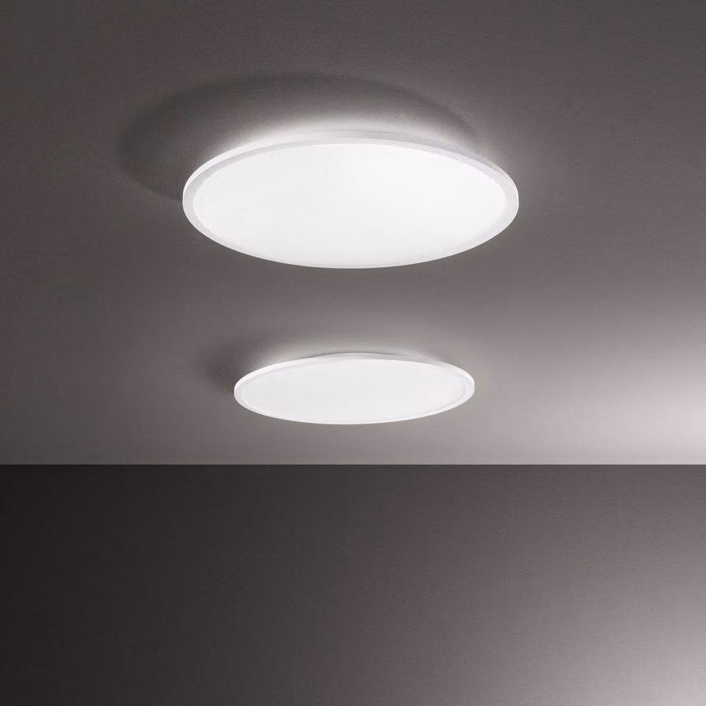 Netlighting FLY 60cm Integrated LED Semi Flush Ceiling Light, White, 3000K, IP40 – 2