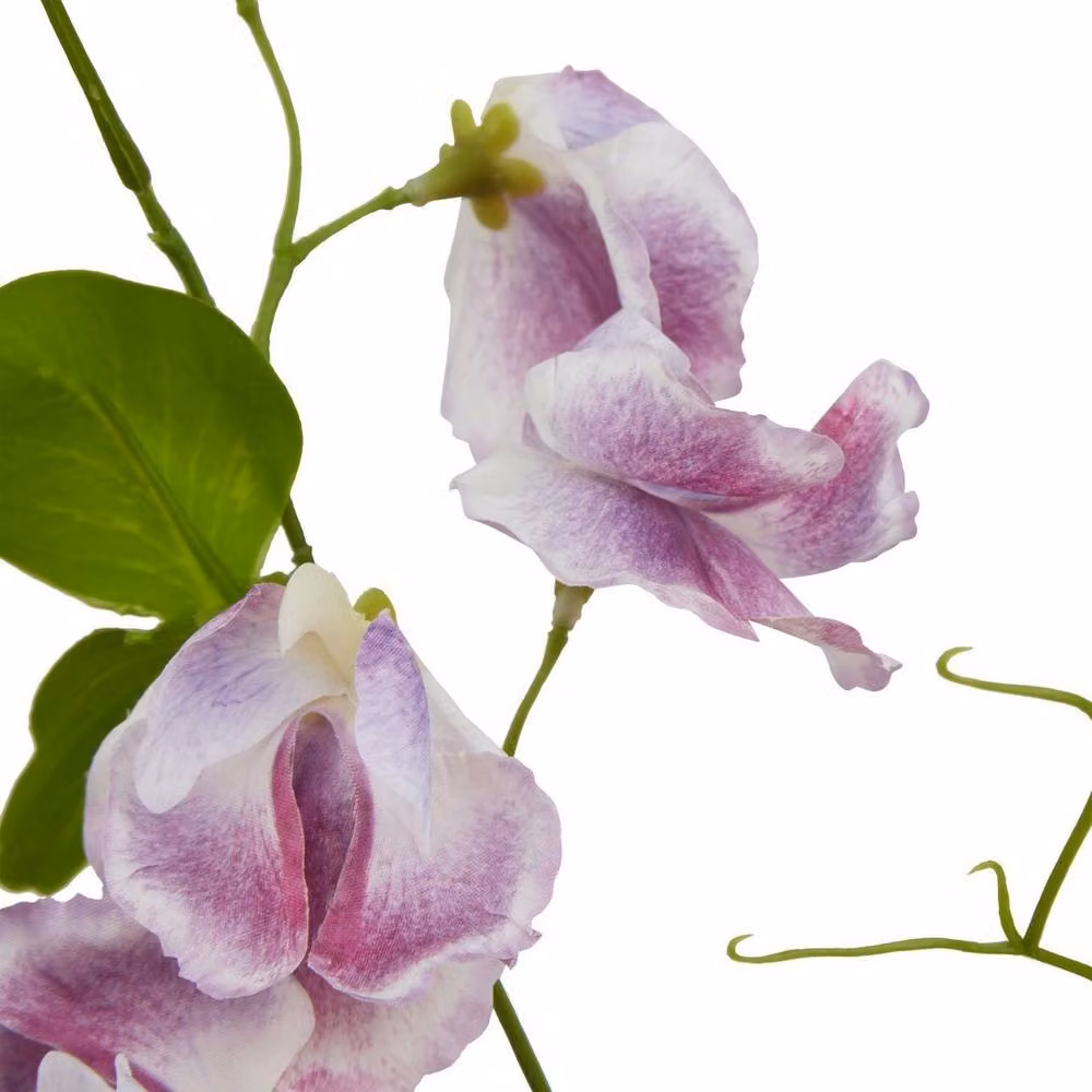 Lemon Pavilion Furniture and Decor The Natural Garden Sweetpea Artificial Flower Single Stem, Purple, H61 cm – 2