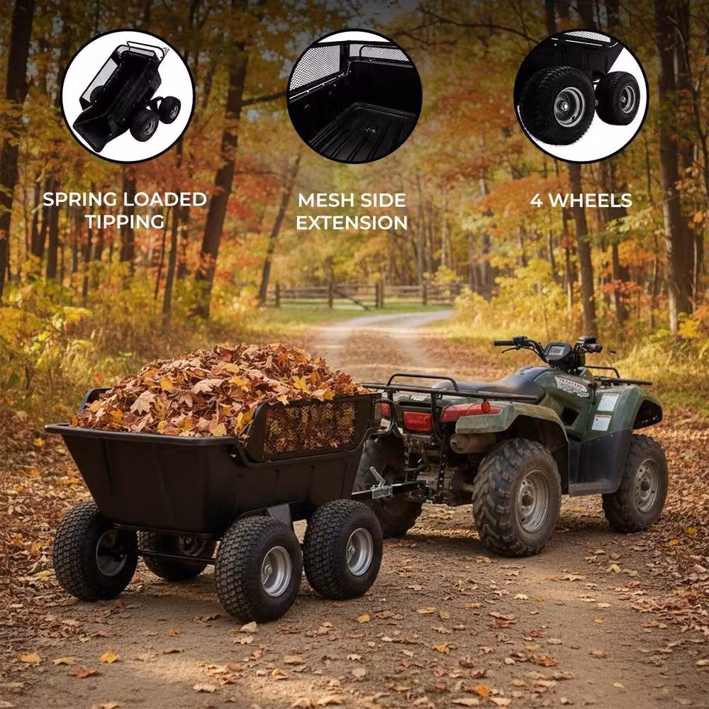 Monstershop 4 Wheel Tipping Trailer in Black – 2