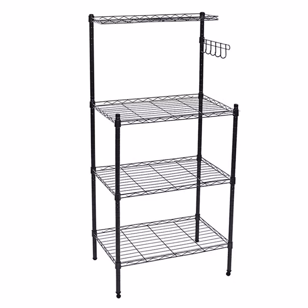 ExtraStar Vertical Multi-Level Metal Storage Rack in Black – 2