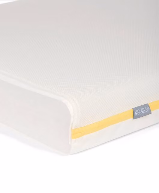 Mamas & Papas Essential Airflow Fibre Small Cotbed and Cot Mattress in White, W/D/H: 120 x 60 x 1 cm