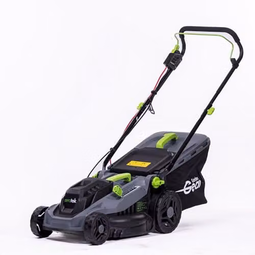 Aerotek 1600W Lawn Mower in Grey with 380mm Cutting Width, 5 Height Settings and 42L Collection Bag