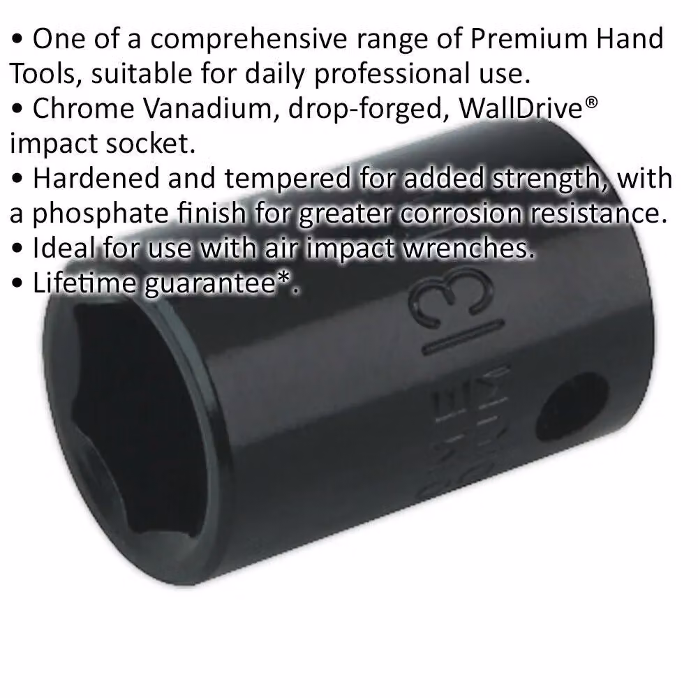 Loops 13mm Forged Impact Socket 3/8 Inch Square Drive Chrome-Vanadium Wrench Socket – 2