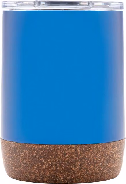 XD Design Cork Stainless Steel Vacuum Insulated Mug with Lid, Blue, 350 ml