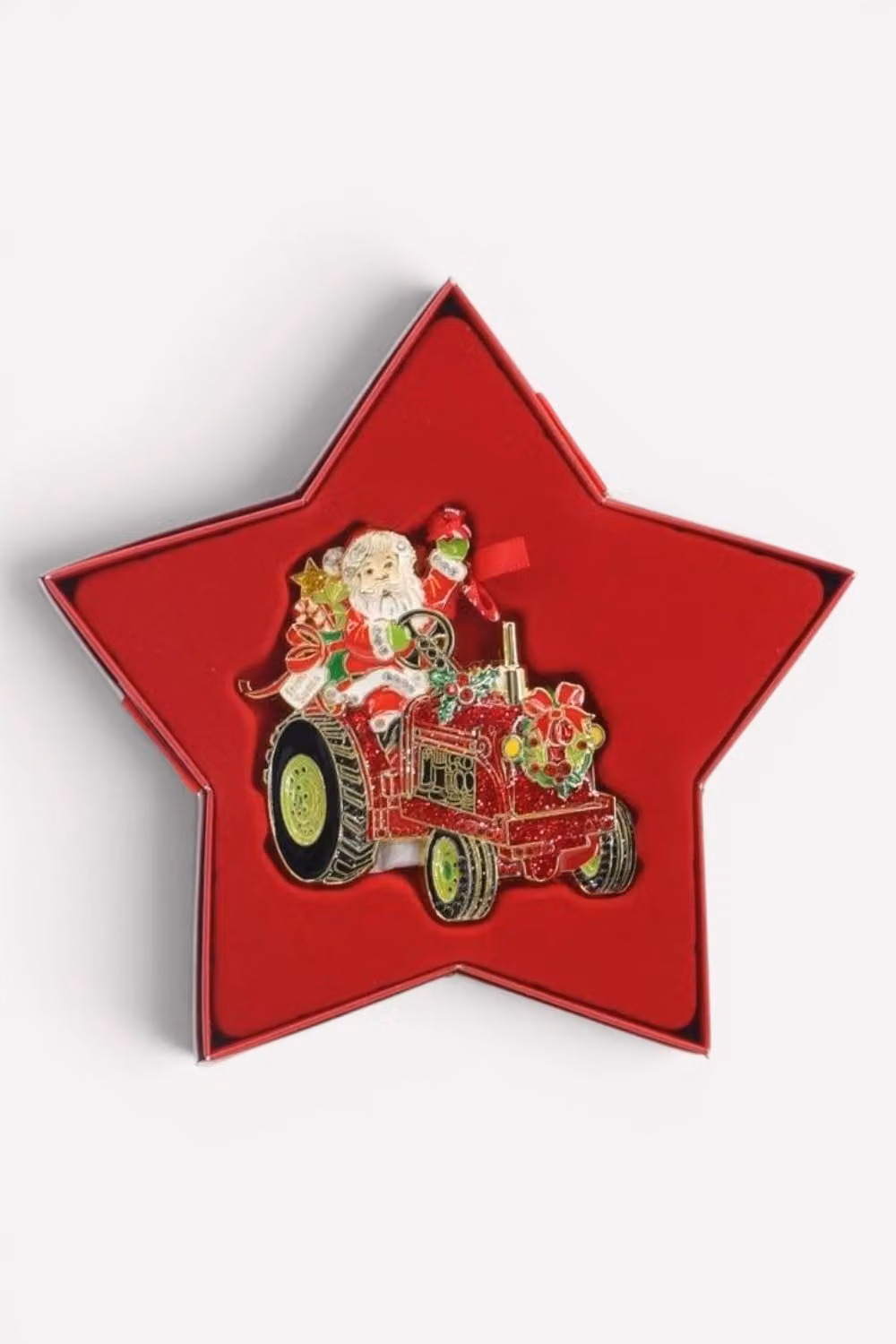 Tipperary Sparkle Santa Tractor Multicolour Hanging Christmas Decoration – 3