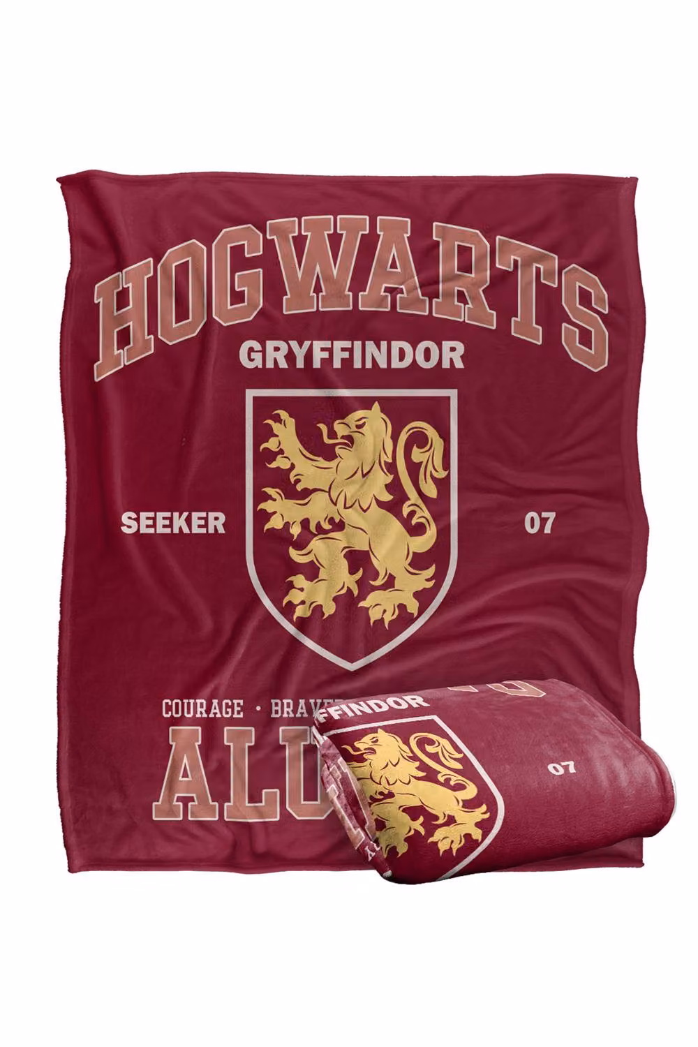 Warner Bros. Harry Potter Hogwarts Gryffindor Alumni Super Soft Fleece Throw Blanket, Red/Multicolour, W: 152.4 cm x D: 127.0 cm – 6