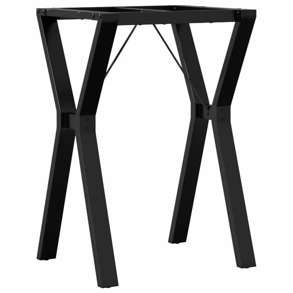 Berkfield Home Y-Frame Dining Table Legs in Black Cast Iron, W/D/H: 50 x 40 x 73 cm – 2