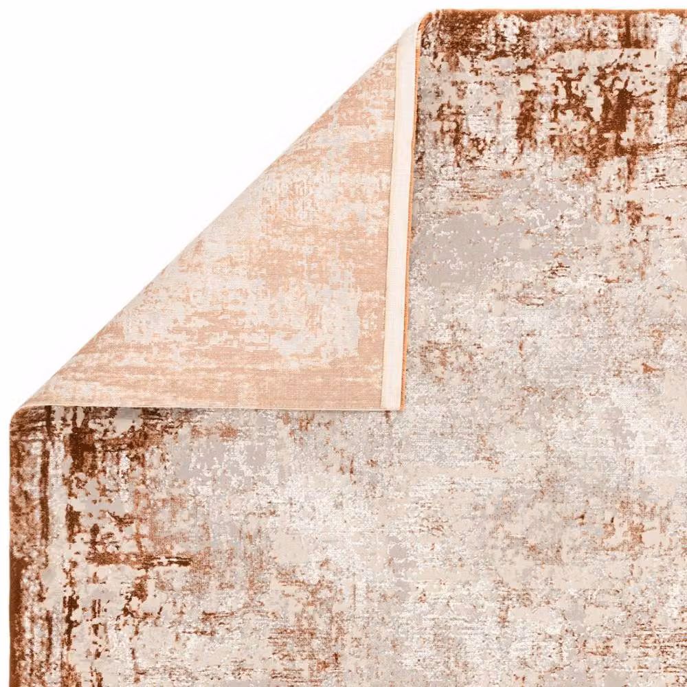 The Rug Shop UK Orange Modern Abstract Easy To Clean Machine Woven Rug W: 240 cm, D: 340 cm – 4