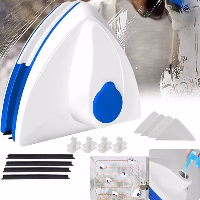 EONLION Magnetic Double Sided Window and Glass Cleaner in White – 1