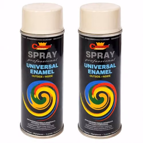 Sola 2 x 400 mL Pure White Glossy Universal Enamel Spray Paint, Quick Drying and Opaque for Metal and Wood – 2