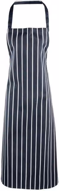 Premier Striped Cotton Bib Apron in Blue – 1