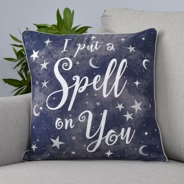 Smart Living Halloween Pumpkins and Celestial Stars Decorative Filled Cushions in Navy, W/D/H: 45 x 45 x 45 cm – 1