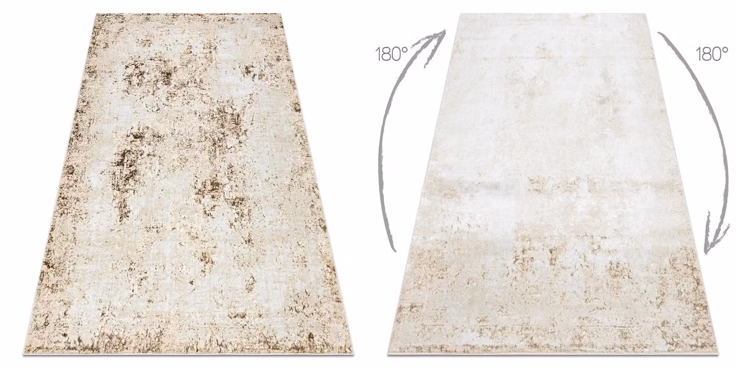 RugsX Allure Geometric Modern Rug in Yellow, W: 140 cm, L: 190 cm