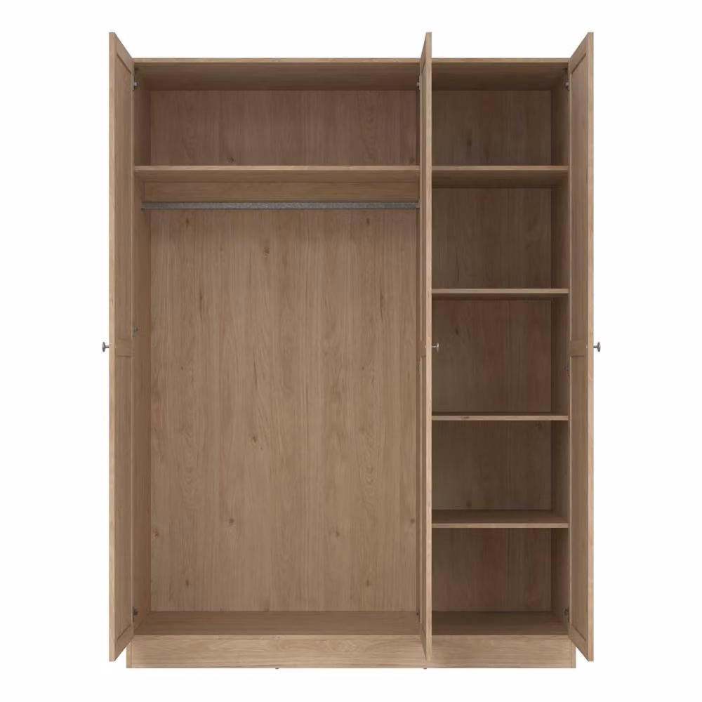 Wyld Haus Cherryfern 3 Door Wardrobe in Natural Oak, Brown – 3