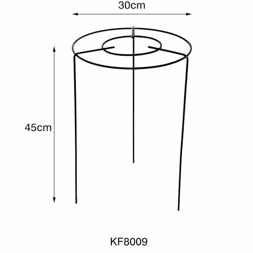 Garden Gear Double Round Grow Through Grid Ring Plant Support, Height: 45 cm