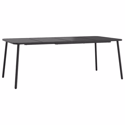 vidaXL Extendable Rectangular Garden Table in Anthracite Powder Coated Steel, W: 200 cm, D: 100 cm, H: 71 cm – 1