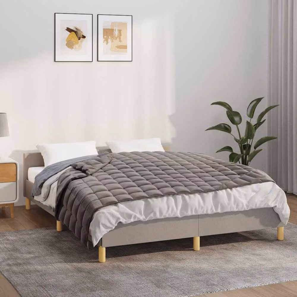 Berkfield Home Grey Weighted Blanket for Adults, 10 kg, W: 138 cm, L: 200 cm – 2