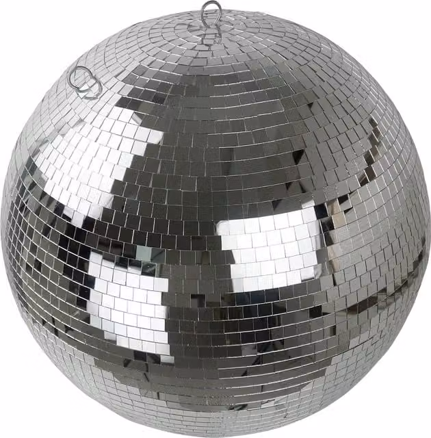 FXLab Silver Geometric Glass Mirror Ball, Diameter: 60 cm