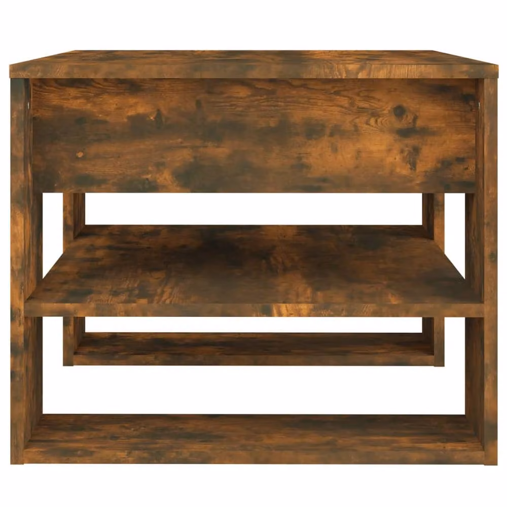Berkfield Home Decorative Square Coffee Table in Smoked Oak Brown, W/D/H: 55.5 x 55 x 45 cm – 4