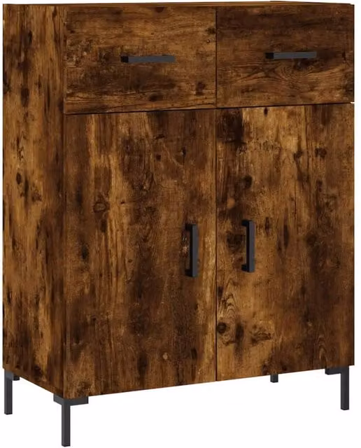 Berkfield Home Modern Smoked Oak Sideboard in Brown, W/D/H: 69.5 x 34 x 90 cm – 1