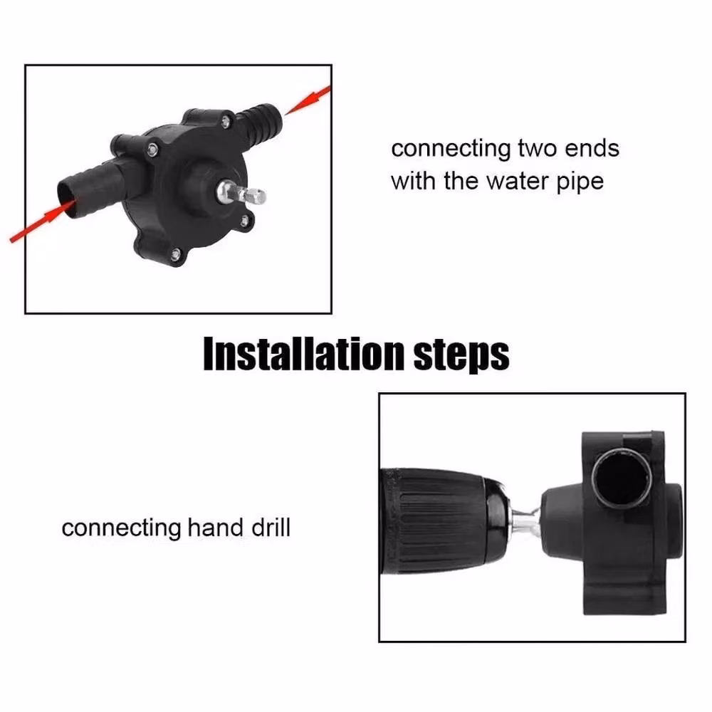 FLAVORA Portable Electric Self-Priming Drill Pump in Black – 4