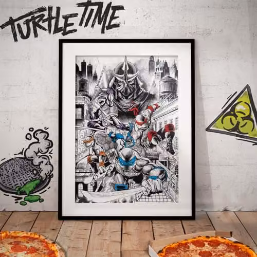 FaNaTtik Teenage Mutant Ninja Turtles 40th Anniversary Limited Edition Multicolour Art Print – 2