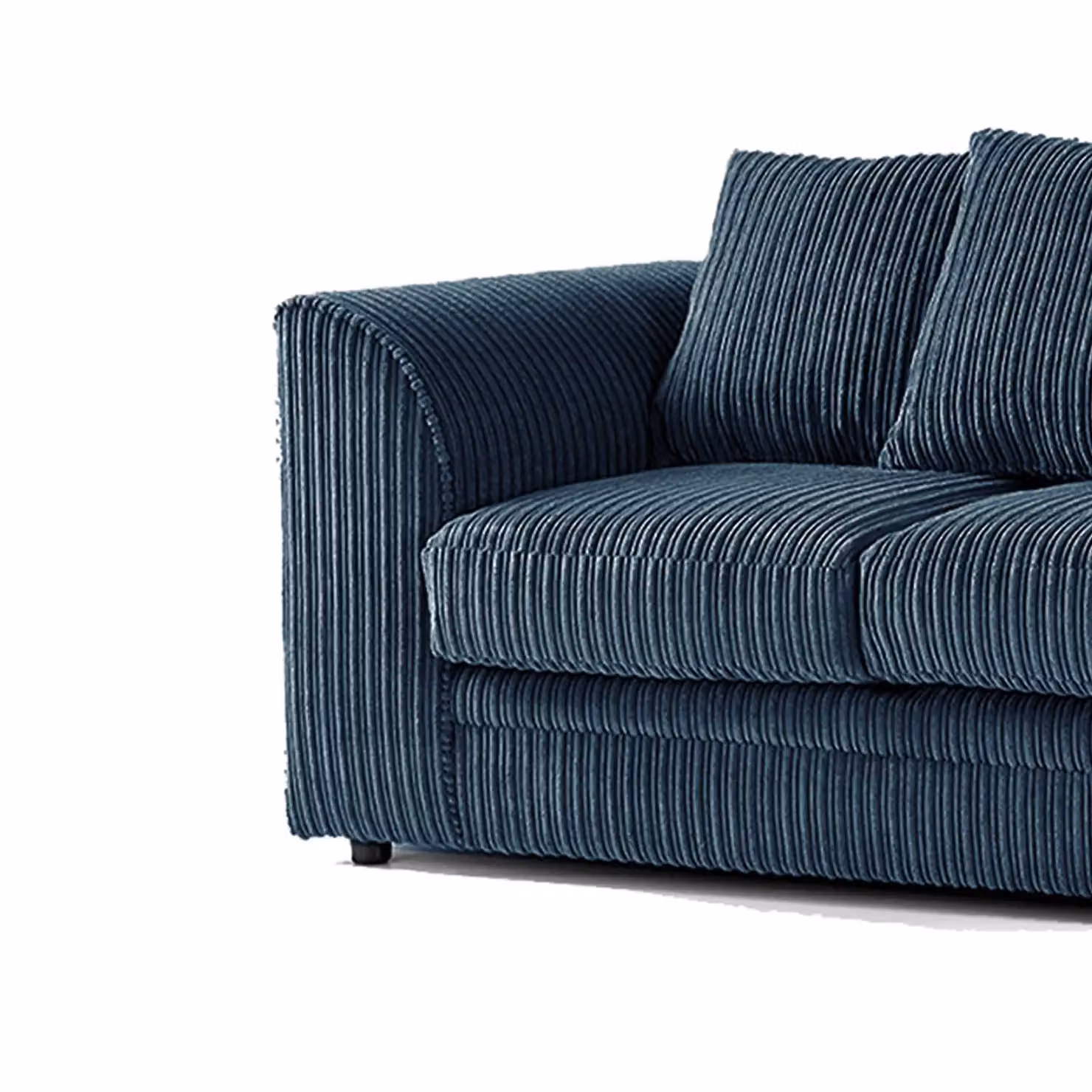 Luxor Living Luxor 4 Seater Jumbo Cord Fabric Sofa with Scatter Cushions in Navy Blue – 2