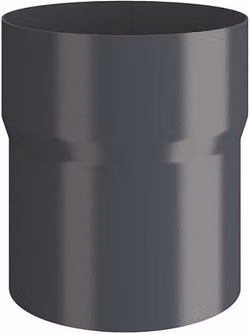 Lindab Steel Downpipe Connector, 87mm, Grey