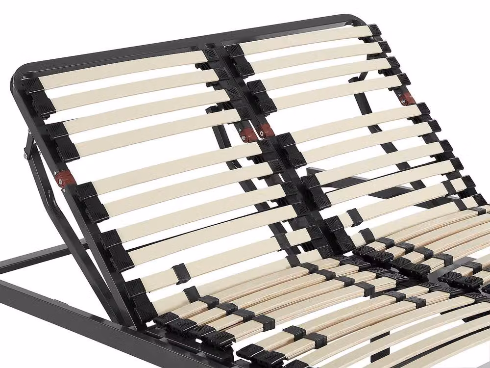 Vente-unique Electric Adjustable Double Bed with OKIN Motor and 5 Adjustment Levels in Black, W/D/H: 140 x 200 cm – 3