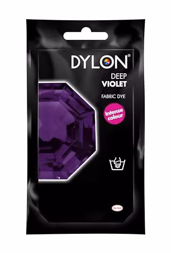Dylon Hand Fabric Dye in Deep Violet, 50 g – 2