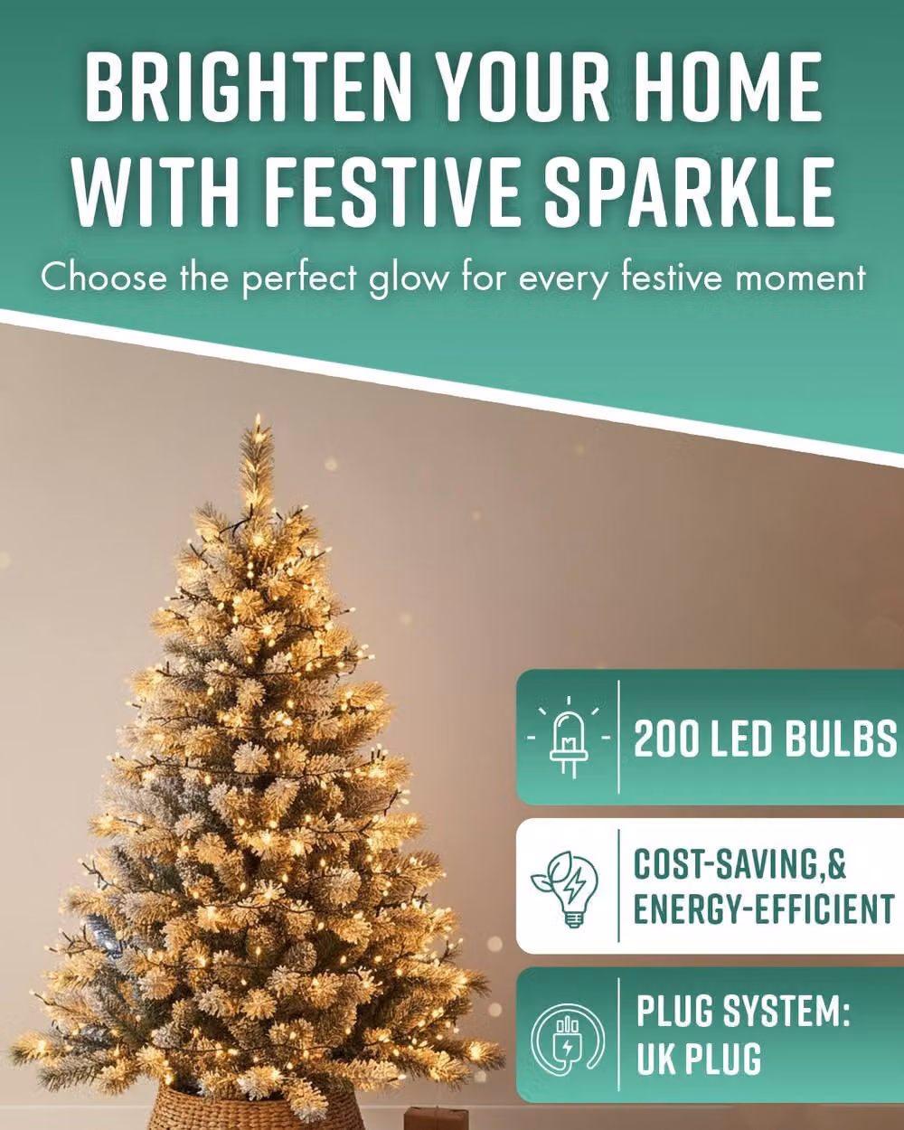 Globrite Warm White 200 LED Fairy String Lights with Remote Control and Timer for Indoor and Outdoor Decoration – 2