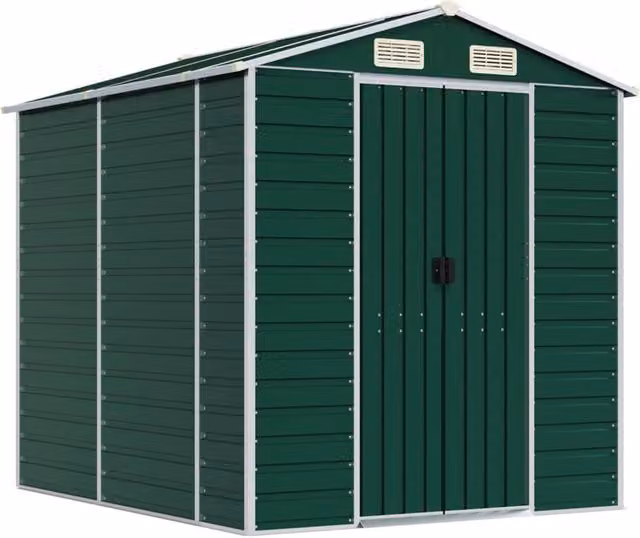 Berkfield Home Green Galvanised Steel Pent Garden Shed W/D/H: 191 x 215 x 198 cm – 1