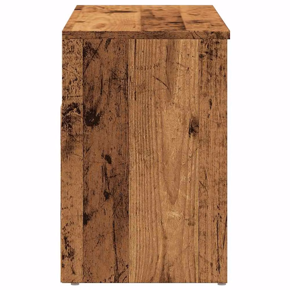 Berkfield Home Rustic Old Wood Shoe Bench in Brown, W/D/H: 80 x 30 x 45 cm – 4