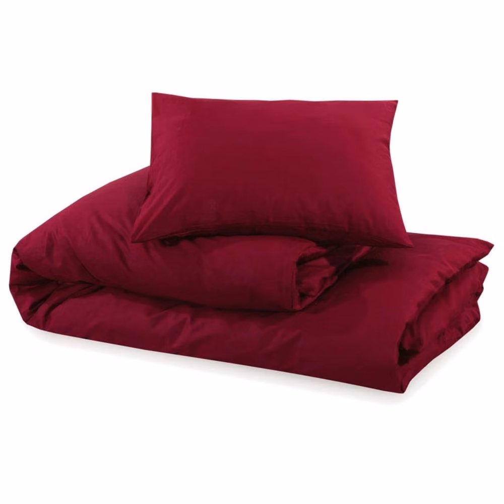 Berkfield Home Cotton Duvet Cover and Pillowcase Set in Red, W/D/H: 140 x 200 cm – 3