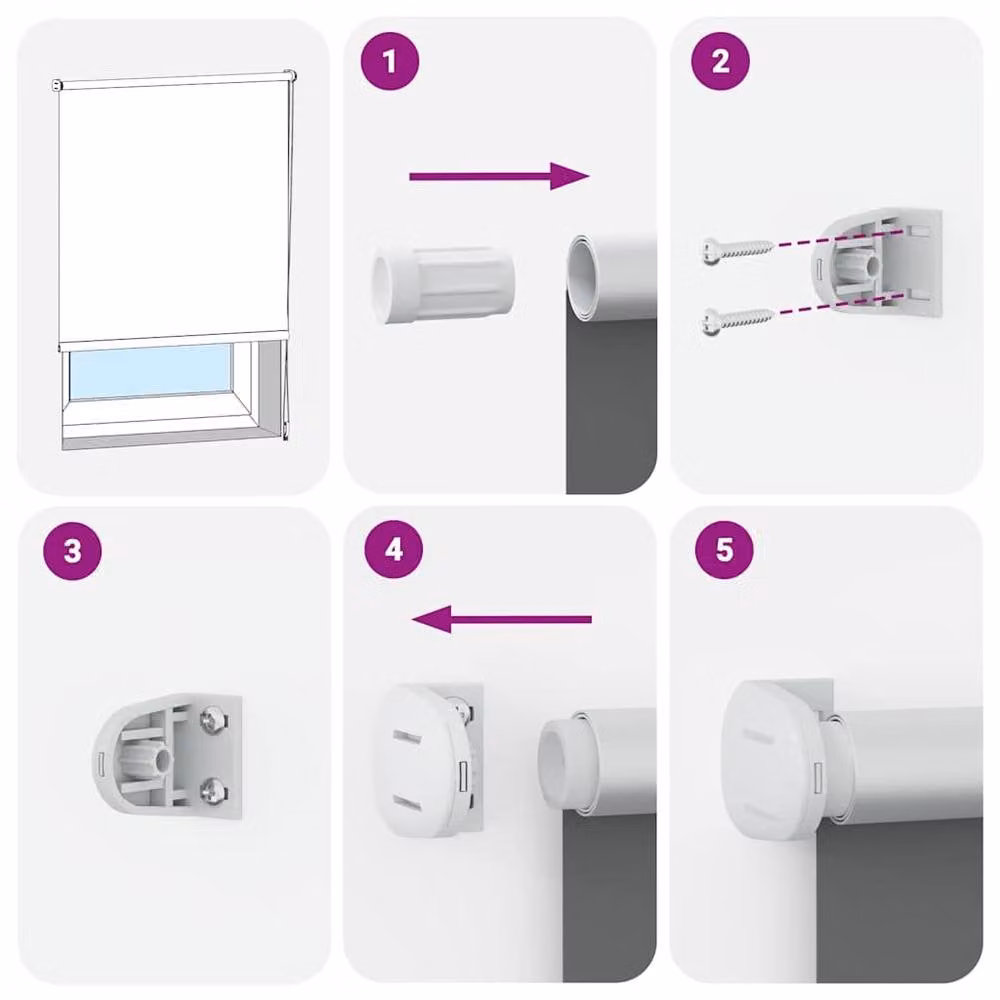 Berkfield Home Blackout Roller Blind, Light Grey, W: 165 cm, H: 150 cm