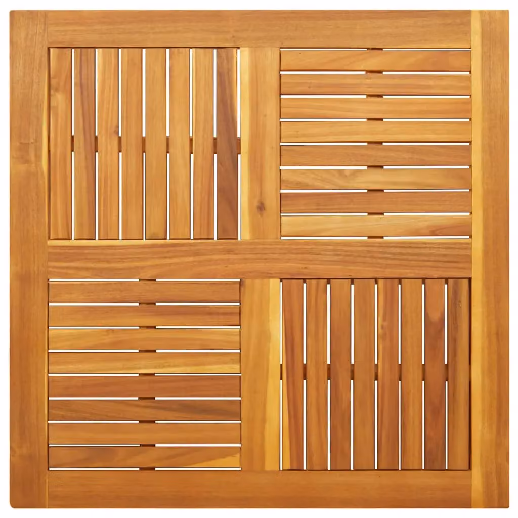 Berkfield Home Square Solid Wood Acacia Table Top, Brown, W: 90 cm, D: 90 cm, H: 2.2 cm – 2