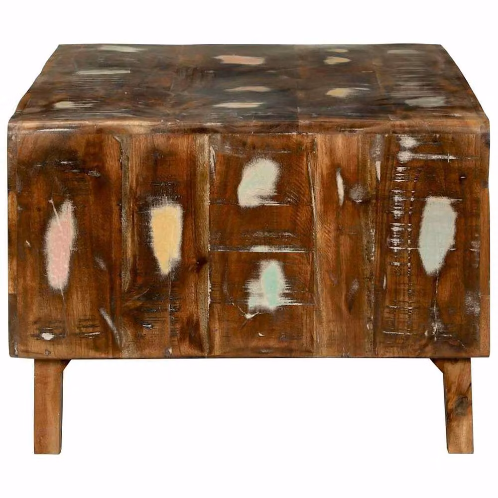 Berkfield Home Decorative Reclaimed Solid Wood Coffee Table in Brown, W/D/H: 90 x 50 x 35 cm – 3