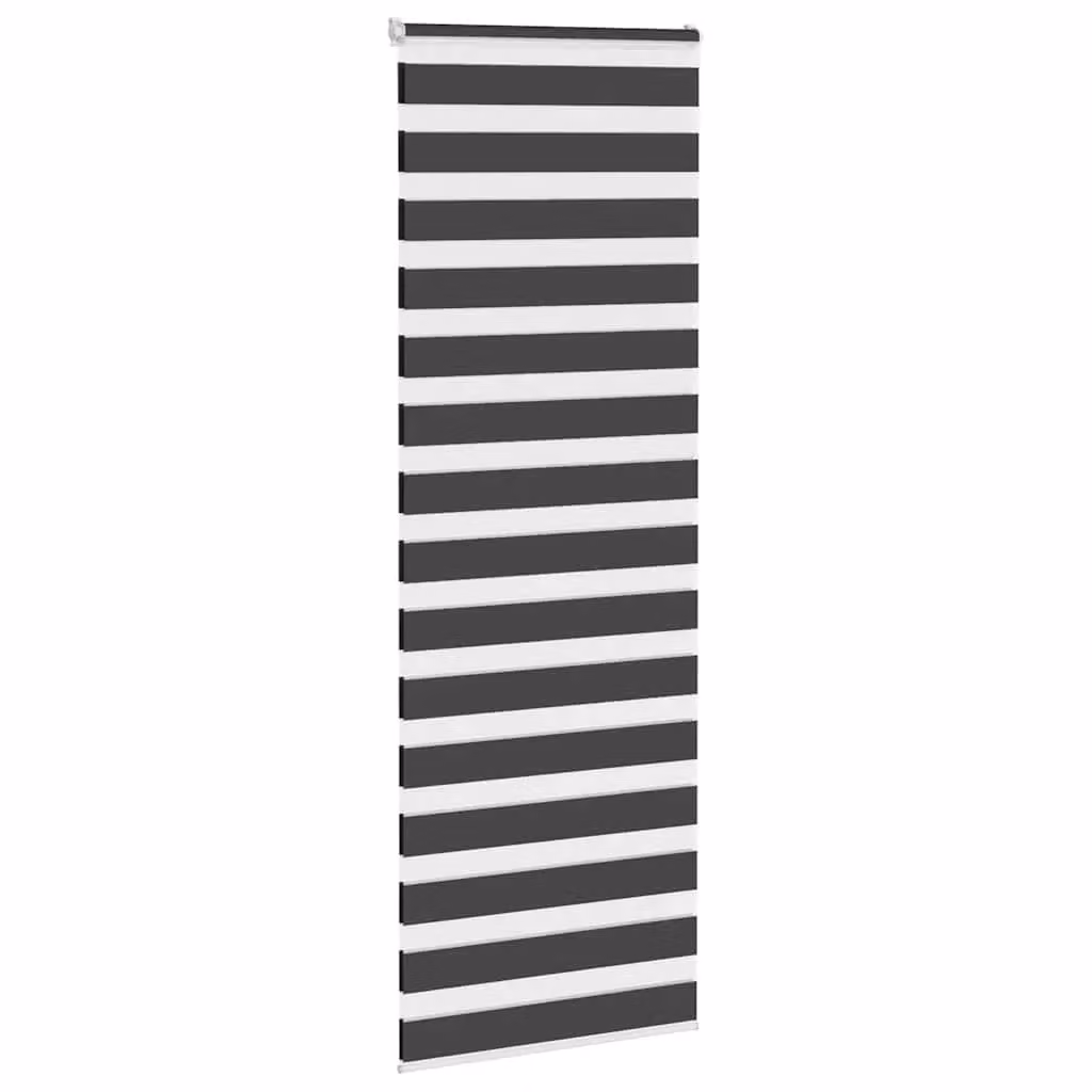 Berkfield Home Zebra Blind in Black, Polyester, W: 90 cm, H: 200 cm – 3