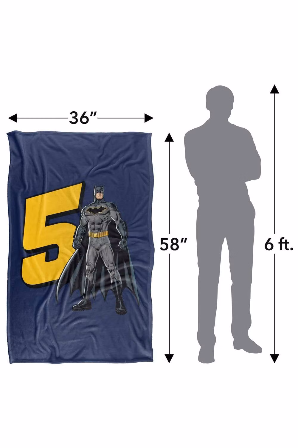 Warner Bros. Justice League Batman Birthday Extra Large Silky Touch Super Soft Throw Blanket in Multicolour – 3
