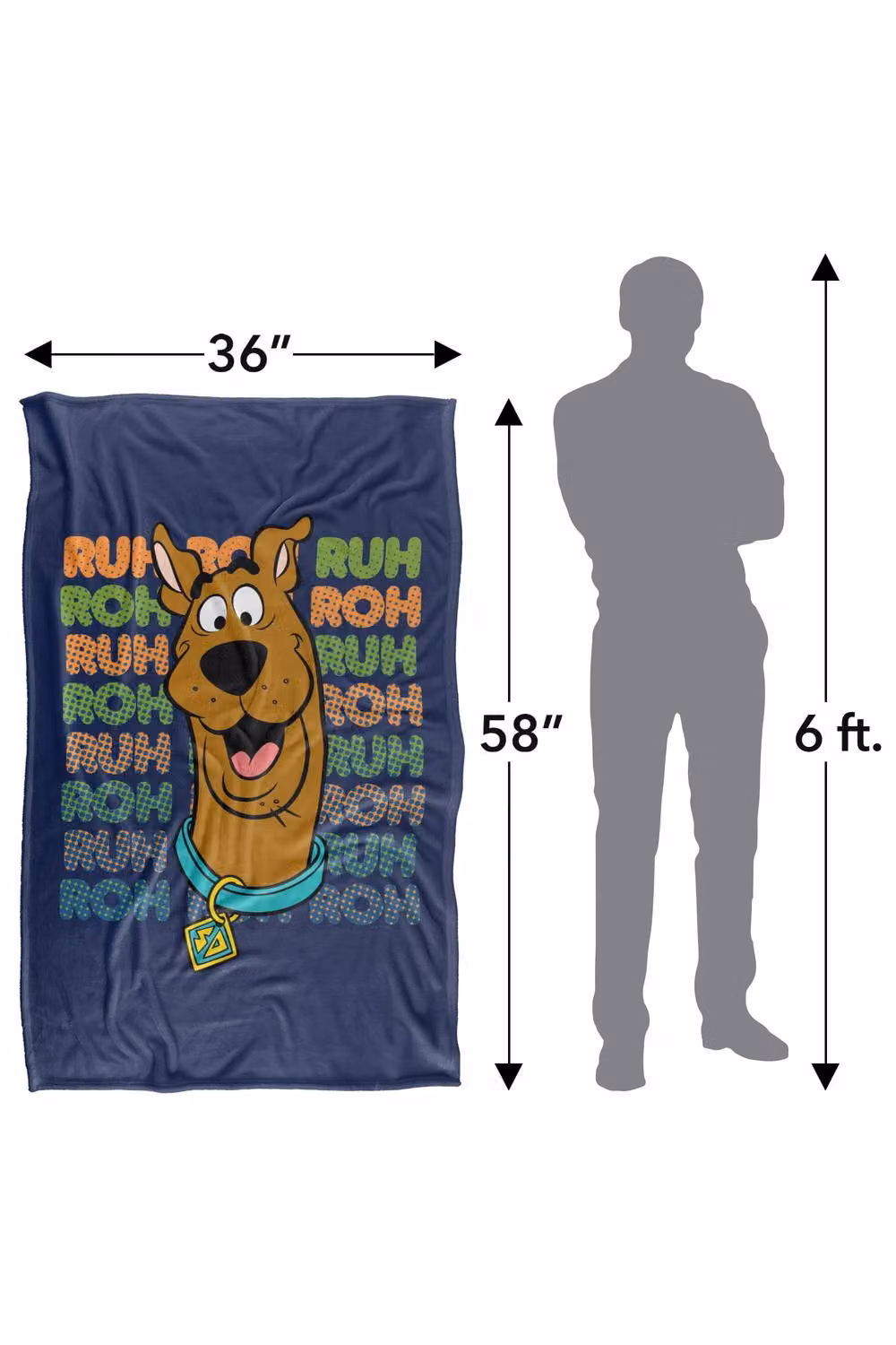 Warner Bros. Scooby Doo Ruh Roh Repeat Super Soft Fleece Throw Blanket, Multicolour – 8