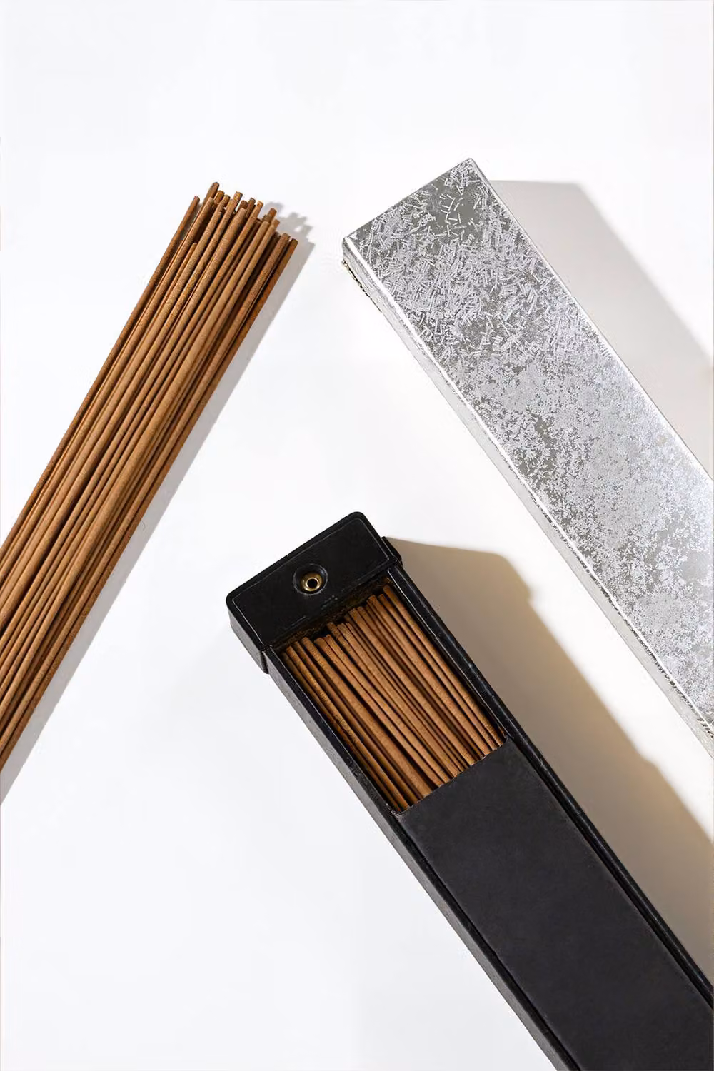Living and Home Woody Incense Sticks Set with Rectangular Tabletop Incense Holder – 3