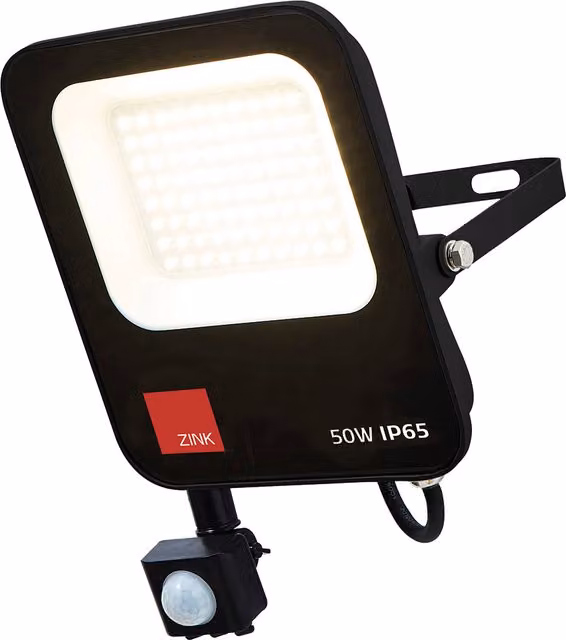 Litecraft Faulkner Outdoor LED Flood Light with Motion Sensor, Black, W: 23.3 cm, H: 21 cm