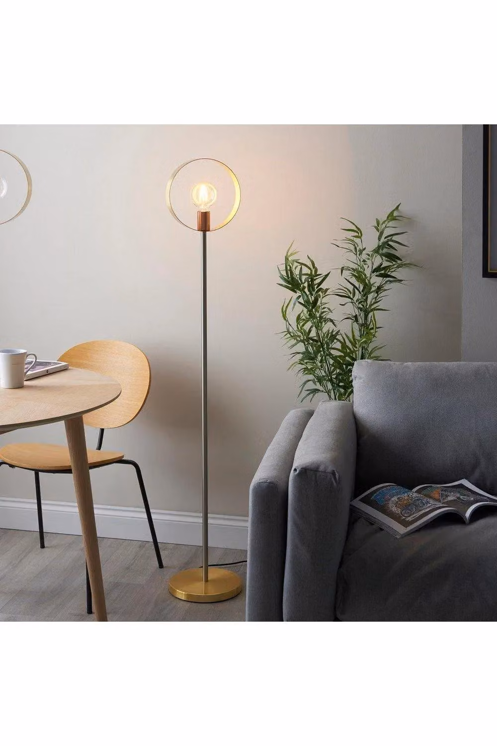 Netlighting Hoop LED Ring Floor Lamp in Gold and Brushed Brass – 2