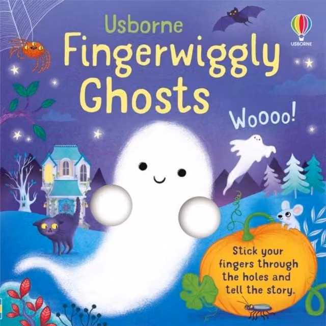 Felicity Brooks Fingerwiggly Ghosts Board Book, Multicolour
