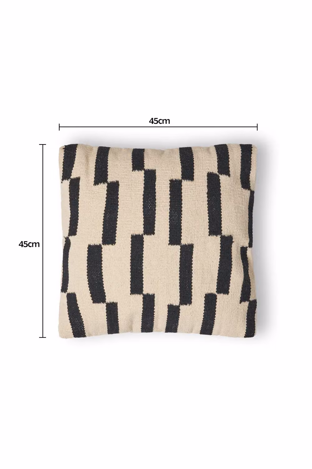 BHS Black and Multicolour Woven Striped Square Cushion – 3