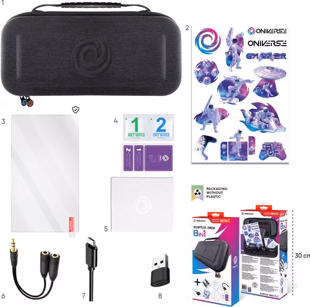 Nintendo Switch 2 8-in-1 Starter Pack in Black