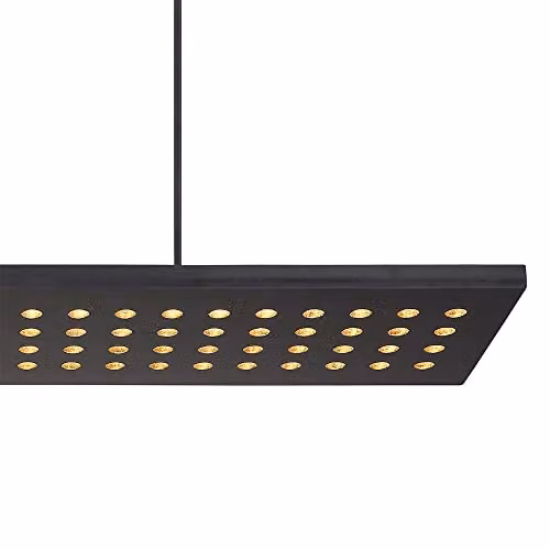 Netlighting Dolores Modern Rectangular LED Pendant Light in Black and Wood, W/D/H: 120 x 40 x 20 cm – 7
