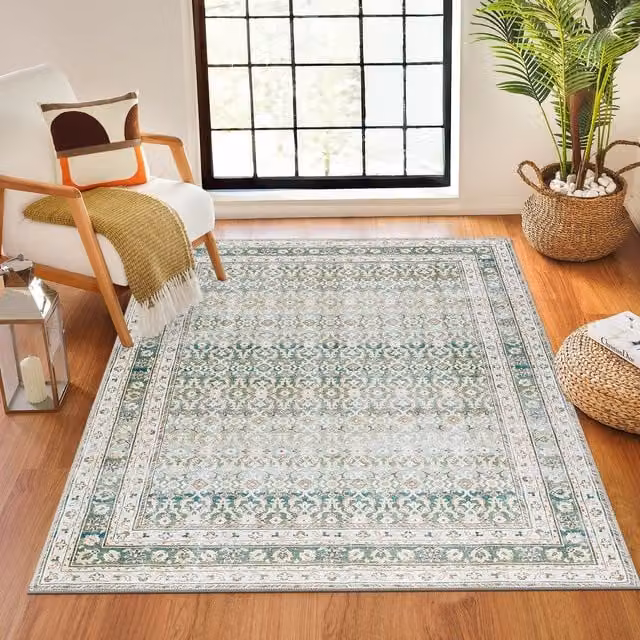 Livabliss Rainier Traditional Vintage Living Room Rug in Olive, Green, Brown and Beige, W/D/H: 160 x 220 cm – 1
